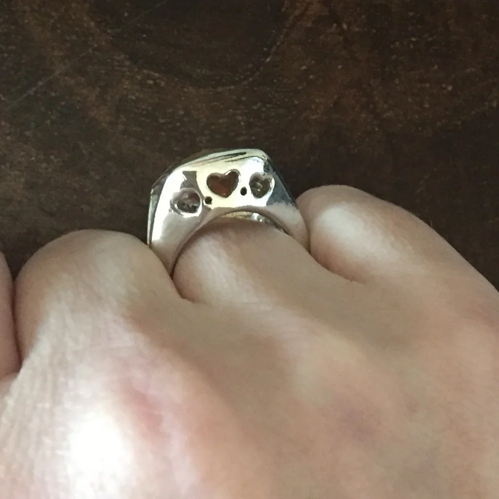 Silver Cushion Cut Citrine Quartz Ring 7